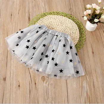 

girls summer star pattern tulle tutu skirts baby girl fashion skirt kids skirt wholesale