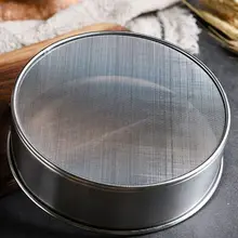 Фильтр для масла с тонкой сеткой из нержавеющей стали, дуршлаг для муки, сито, сито для выпечки торта, кухонный инструмент 72XF