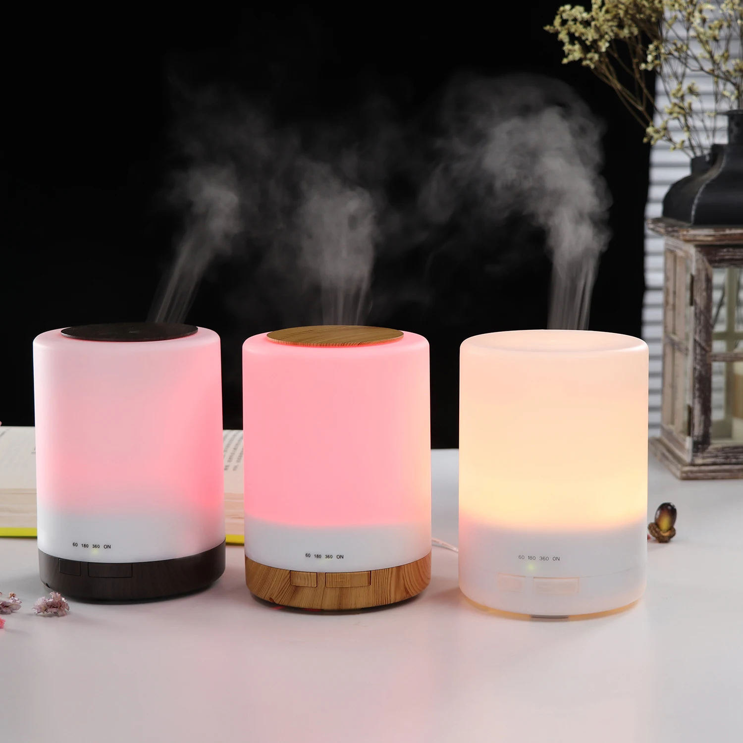Hot Sale 300ml Remote Control Ultrasonic Air Aroma Humidifier Essential Oil Diffuser With 7 Color LED Lights For Office And Home