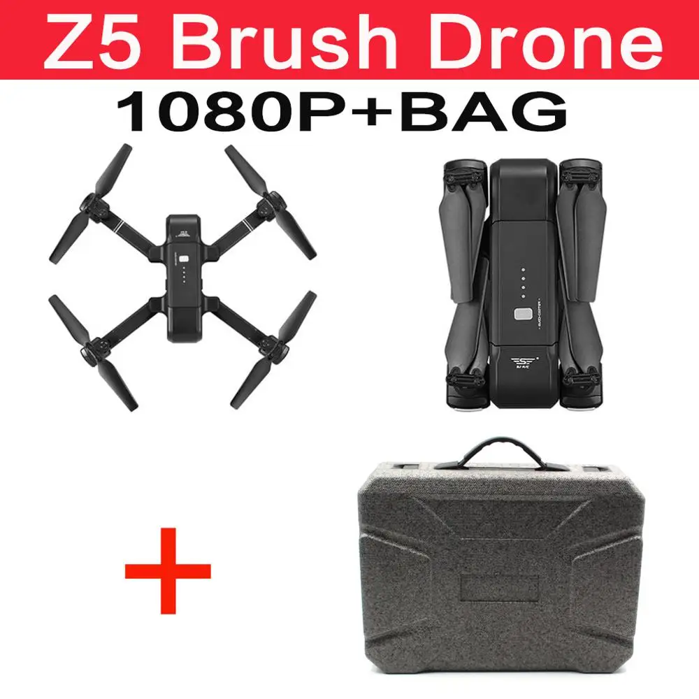 Sjrc f11 Z5 гоночный Дрон Профессиональный pro Дроны с камерой hd gps rc Вертолет fpv селфи gps бесщеточный Квадрокоптер игрушки 2K FPV складные дроны - Цвет: Z5 2.4G 1080P bag