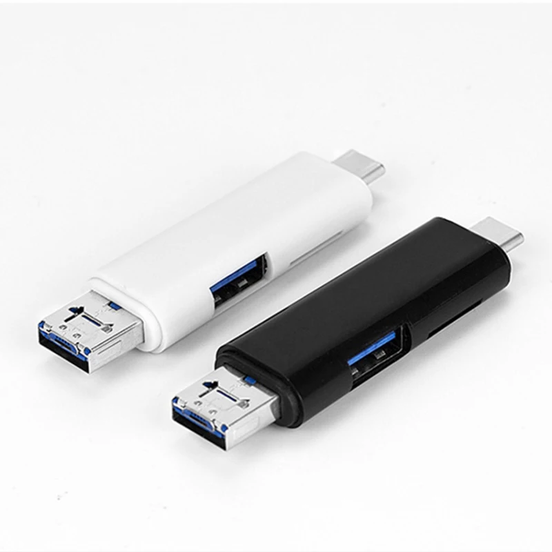 Высокоскоростной Многофункциональный 3 в 1 тип-c микрон USB OTG кардридер с TF кардридером для huawei Mate9 Meizu Xiaomi