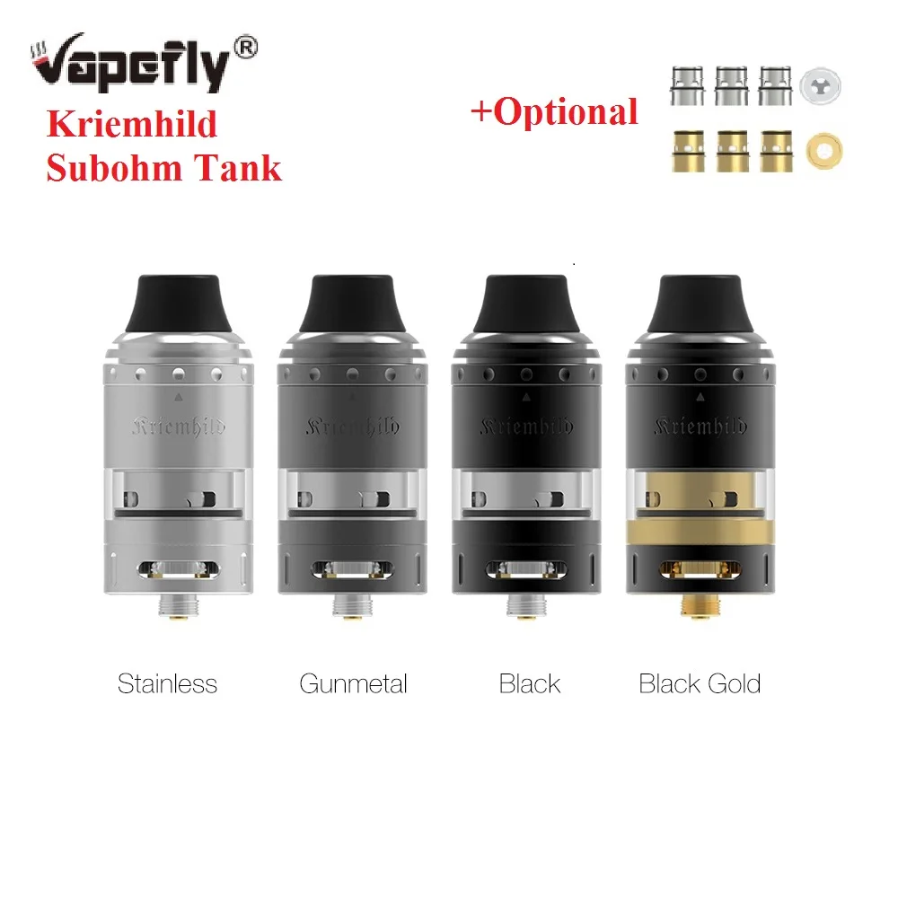 

Original Vapefly Kriemhild Subohm Tank 5ml Capacity 26mm E-cig Atomizer & 810 Drip Tip Vape Tank vs Vapefly Brunhilde/ zeus X