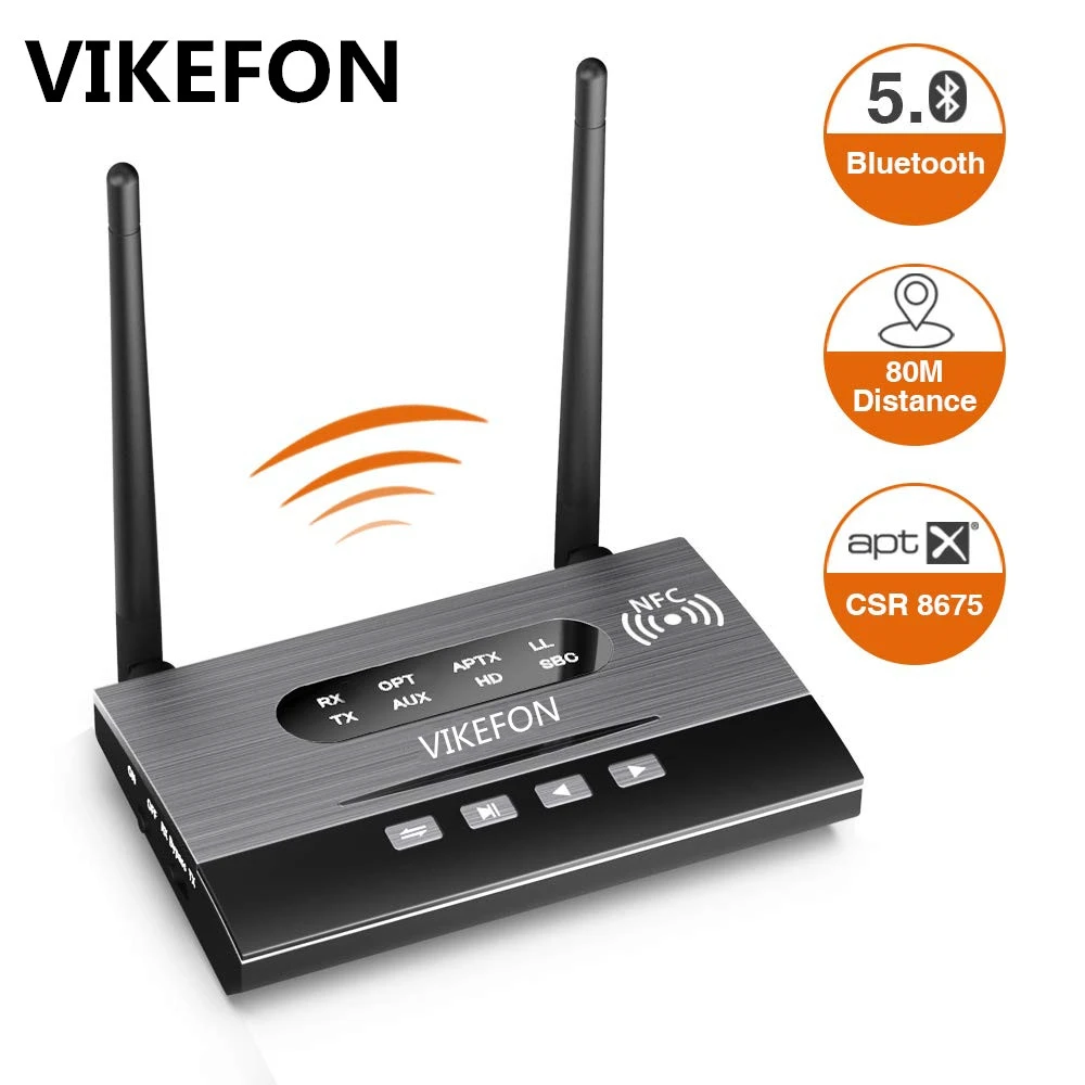 with 3.5mm Jack for Music Enjoyment/Car/Home Stereo System 2 in 1 Wireless Audio Adapter Apt-X Low Latency, 8 Hours Streaming, Hands-Free Call, A2DP Bluetooth 5.0 Transmitter Receiver for TV with 3.5mm Jack for Music Enjoyment/Car/Home Stereo System 2 in 1 Wireless Audio Adapter Apt-X Low Latency, 8 Hours Streaming, Hands-Free Call, A2DP Bluetooth 5.0 Transmitter Receiver for TV