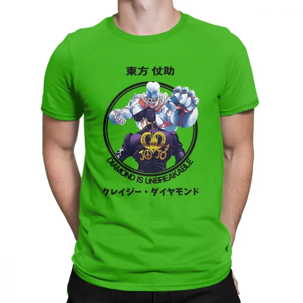 Josuke Higashikata футболка Jojos невероятное приключение Новинка мужские Футболки подарком для друзей и близких хлопковые футболки - Цвет: Зеленый