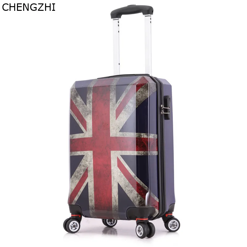CHENGZHI, 24 дюйма, индивидуальная, британский стиль, чемодан на колёсиках, для женщин, для каюты, костюм, чехол на колесиках, для мужчин, для переноски на колесиках, чехол для путешествий