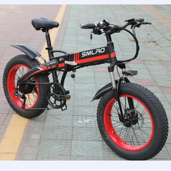 

20Inch 1000W Folding Electric Bick Fat Tire ebike 7 Speed with 48V 10ah Lithium Battery Powerful Beach Electric Bicycle