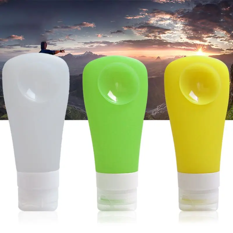 

Creative belt suction cup silicone travel sub-bottle shampoo shower gel lotion bottle travel set Q0KD
