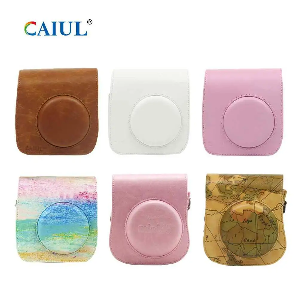 CAIUL мини мгновенный чехол для камеры Ретро сумка для Fujifilm Instax Mini25/Mini26 Премиум PU Сумка для фотокамеры с плечевым ремнем