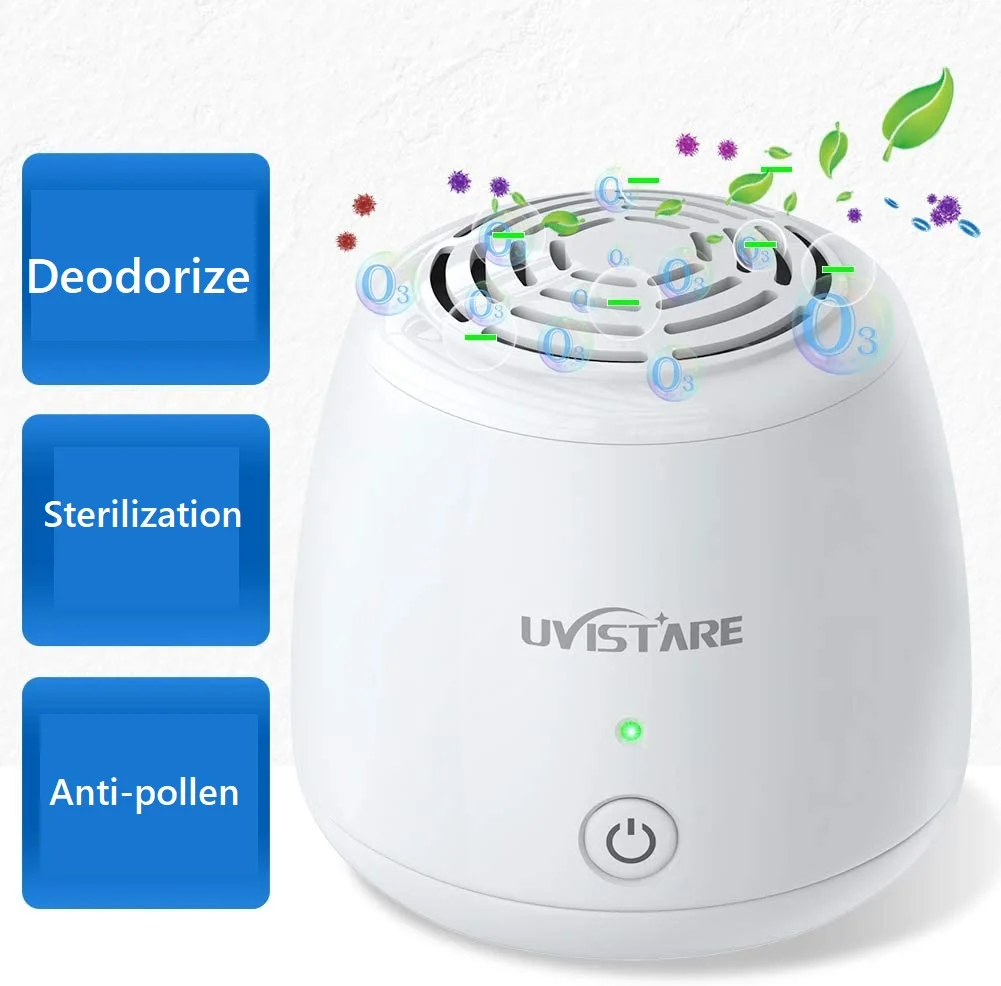 Air Purifier Home Portable Mini Air Cleaner Anion Ionizer Negative Ion Generator USB Cable & Battery Dual Power Ozone Generator