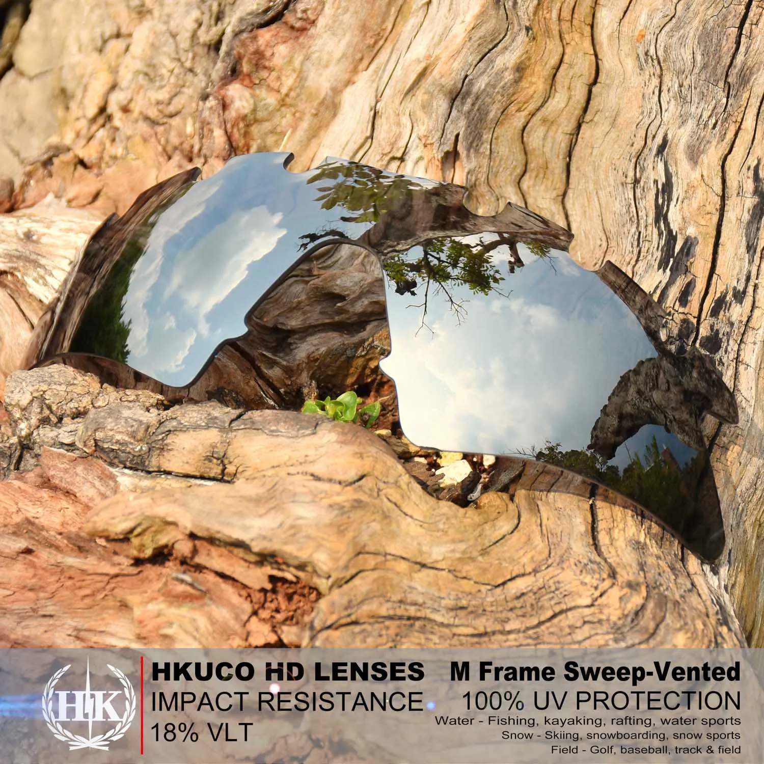 HKUCO черные/Серебристые 2 пары поляризованных сменных линз для M Frame солнцезащитные очки для увеличения четкости