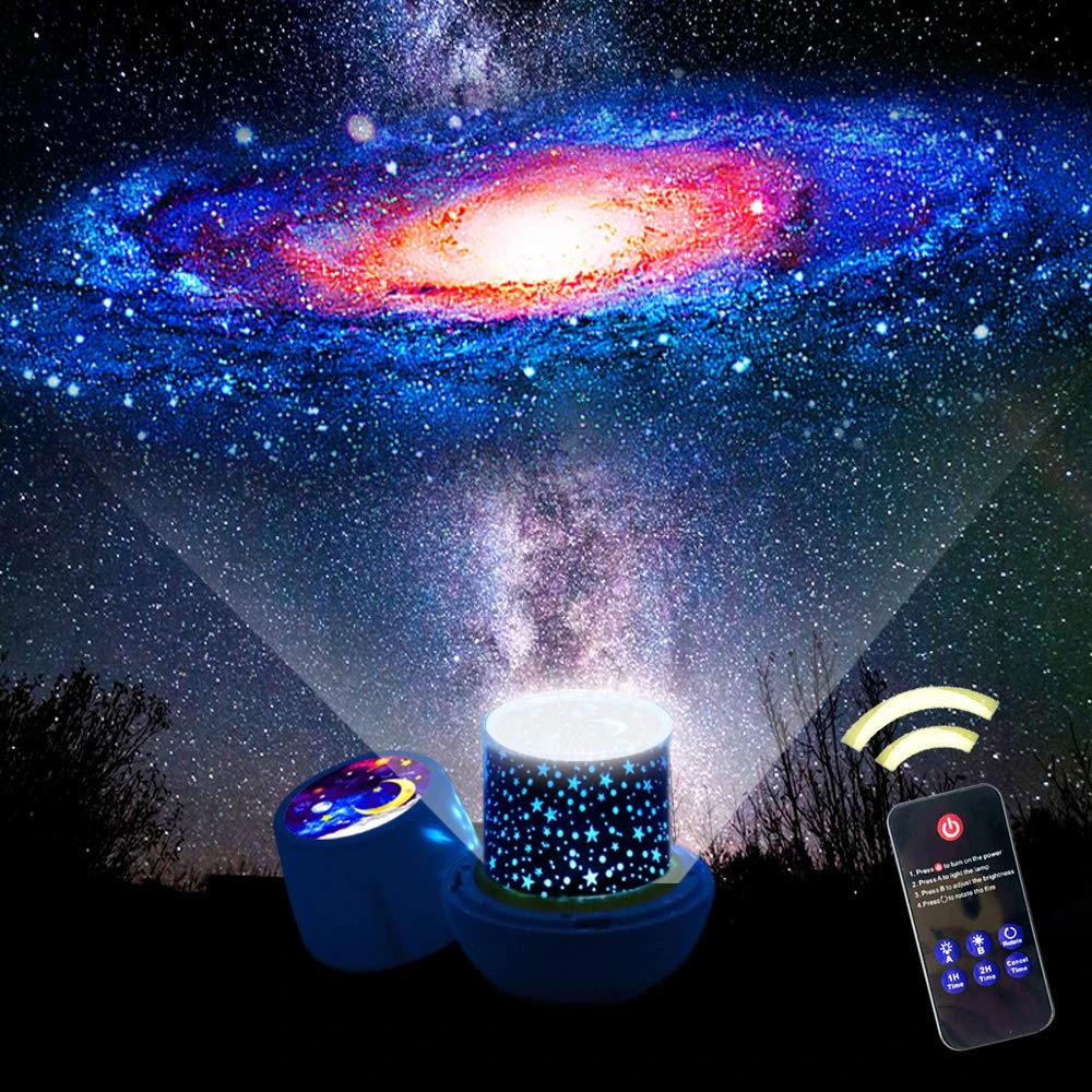 Romatic Cosmos Moon Star Master Proyector LED Starry Night Sky Light Lamp Baby 