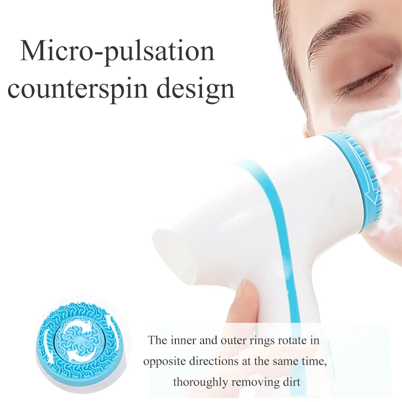 Cleansing Brush Sonic Nu Face Rotating Cleansing Brush Galvanica Facial Spa System Deeply Clean Remove Blackheads facial cleansing brush set