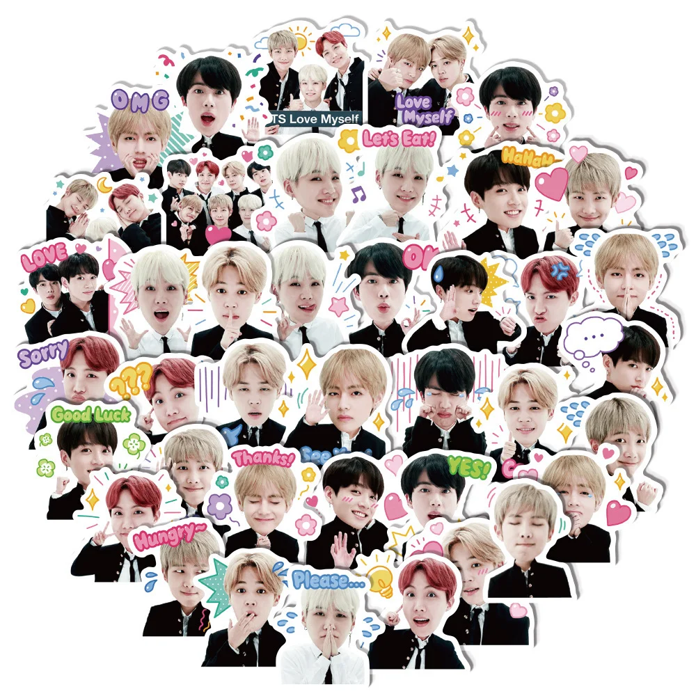 40pcs Korean Kpop Star Boys Waterproof Graffiti Stickers For Luggage Laptop  Fridge Car Diy Idols Decals Fans Toys 2021 - Sticker - AliExpress