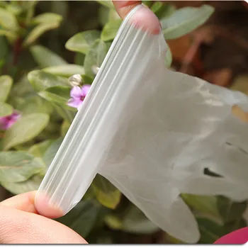 

100PCS Transparent Disposable Pvc Gloves Dishwashing/kitchen/medical /latex/rubber/garden Gloves Universal For Home Cleaning