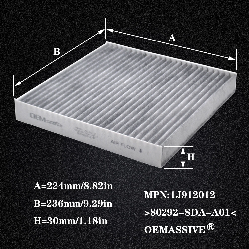 Car Pollen Cabin Filter Activated Carbon 80292-SDA-A01 80292-SWW-G01 for Honda Accord Civic Crosstour CR-V CRV Legend Pilot air filter