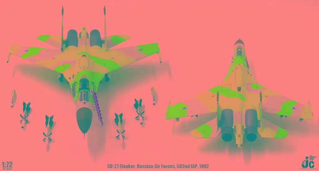 JC Крылья SU27UB su27fighter самолет ВВС России фото 1/72 литой самолет