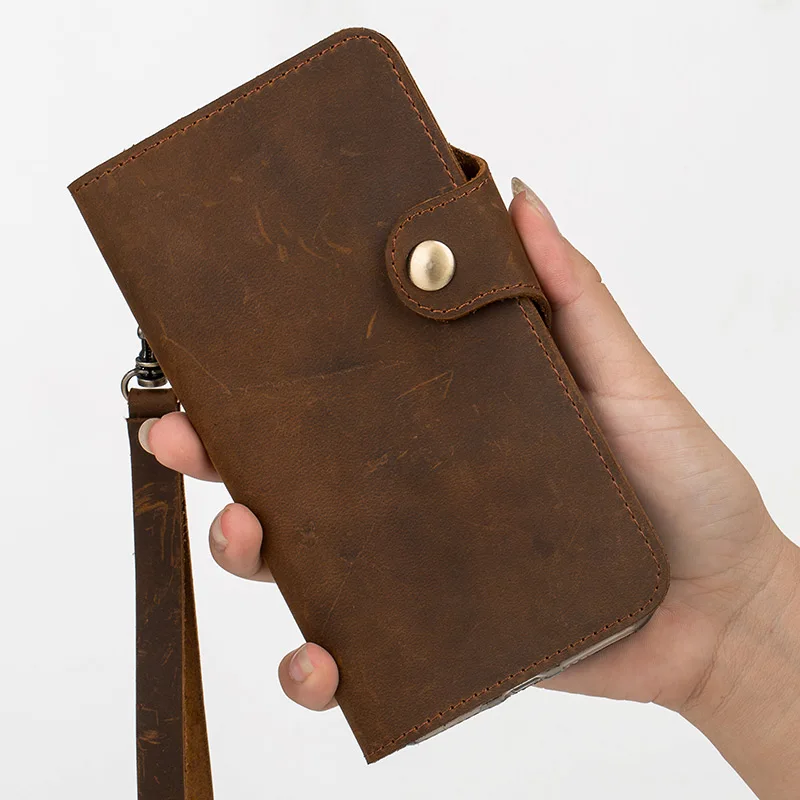 Flip Case For Huawei P10 P20 P30 Lite Mate 9 10 20 lite case Pro P Smart Y6 Y7 Y9 2019 Crazy Horse skin For Honor 8X 9 10 V20