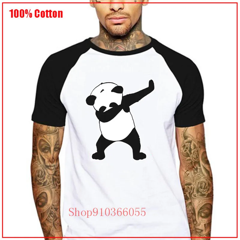 Dab Life забавная футболка для танца панды крутая с буквенным принтом Camiseta 100% хлопок