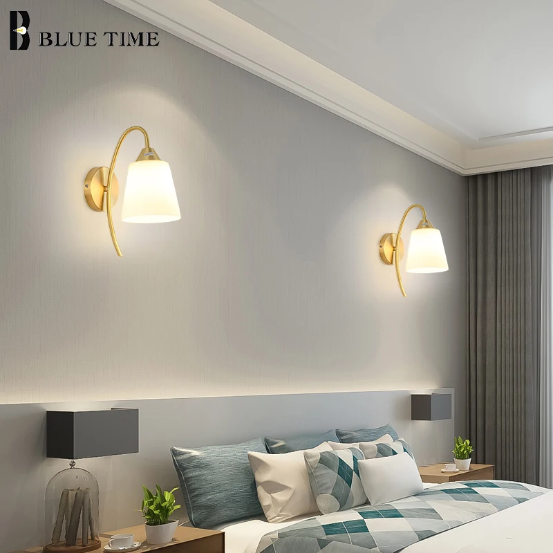 

Gold LED Wall Lights E27 Modern Indoor Wall Lamp for Living Room Bedroom Study Dining Room Kitchen Bedside Light Home Lighting