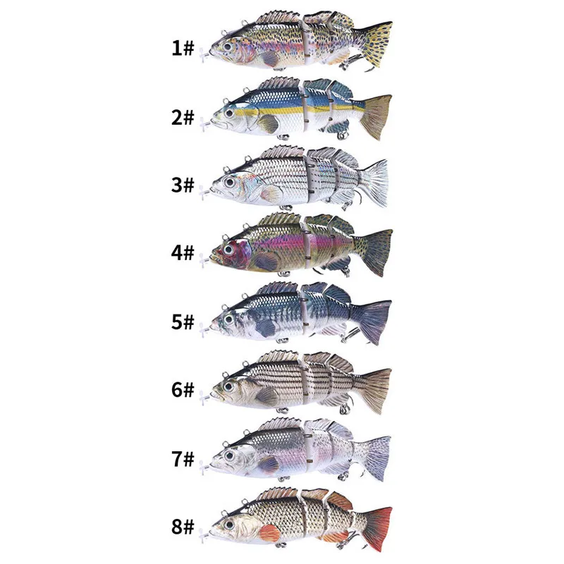 53g para a Pesca Venda Quente Robótico Natação Isca Multi-seção Elétrica Dura Usb Recarregável 14cm N66 5 Iscas artificiais
