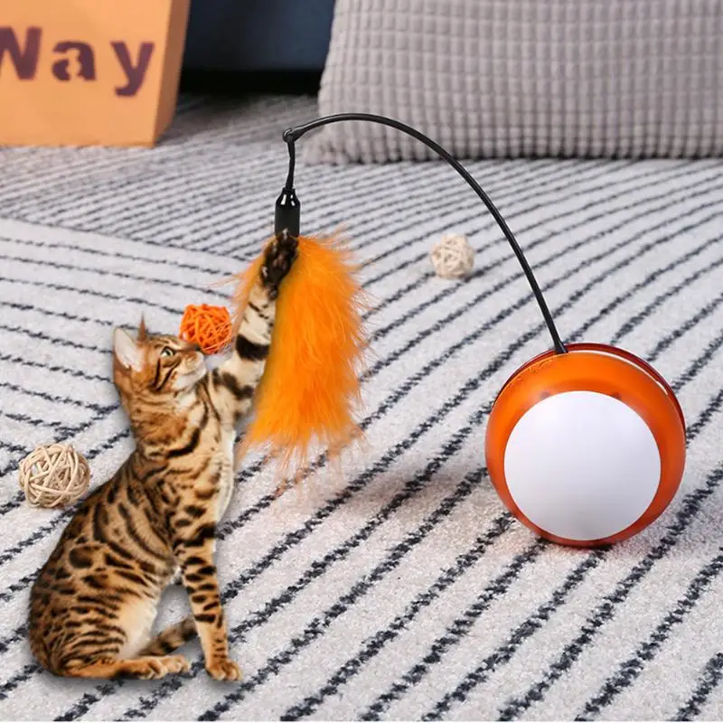 New USB Rechargeable Electric Rolling Ball Toys for Cats Interactive
