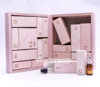 Custom cardboard nail polish cosmetic Christmas advent calendar gift packaging box 1