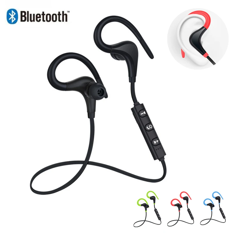 Bluetooth беспроводные наушники стерео наушники Крючки спортивные наушники с шумоподавлением с микрофоном гарнитура для xiaomi iPhone Samsung|Наушники и гарнитуры| | АлиЭкспресс