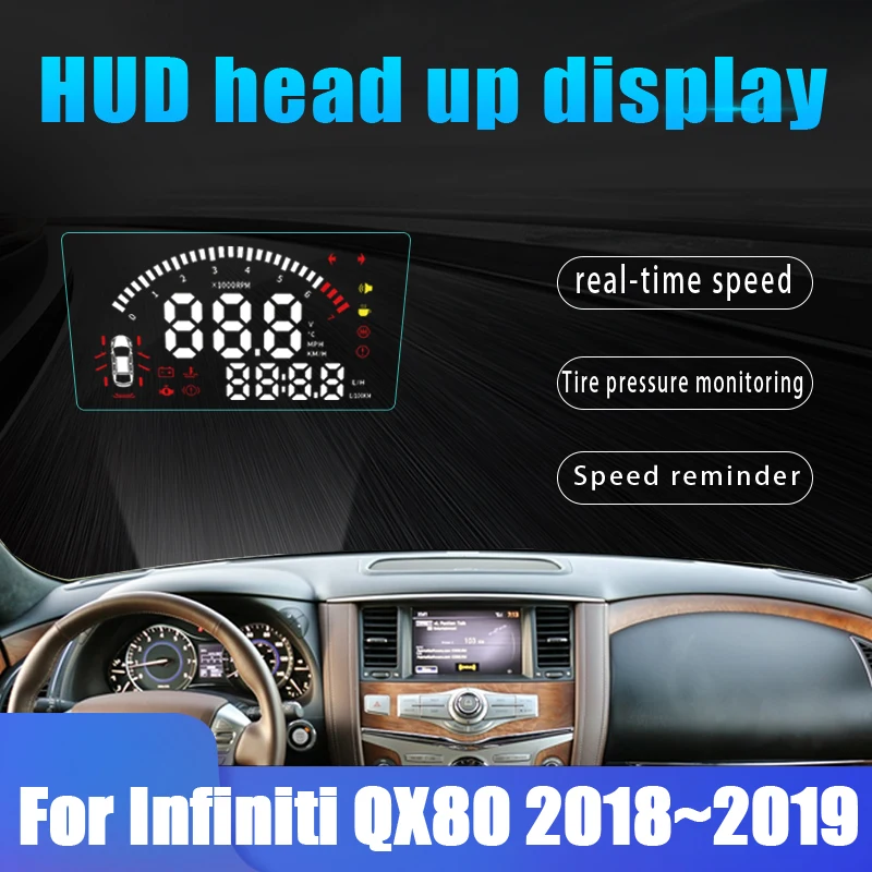 OBD проектор данных лобовое стекло полная функция HUD Автомобильный дисплей для Infiniti QX80 безопасный экран вождения