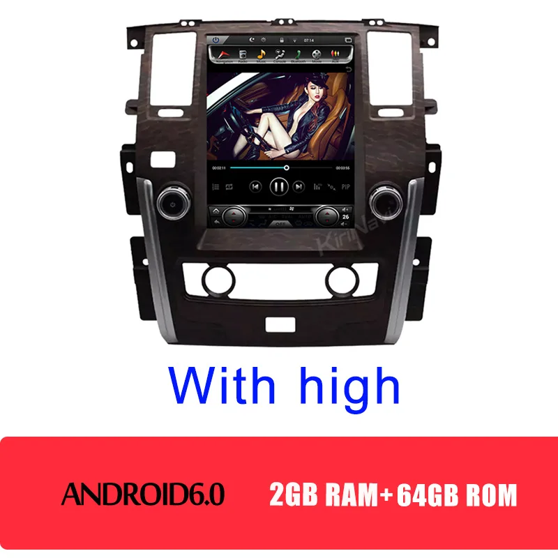Android Car Radio KiriNavi вертикальный экран Tesla style 12," Android 8,1 Автомобильный мультимедийный Dvd навигатор для Nissan Patrol радио Automotivo 2012 - Цвет: Android Car Radio