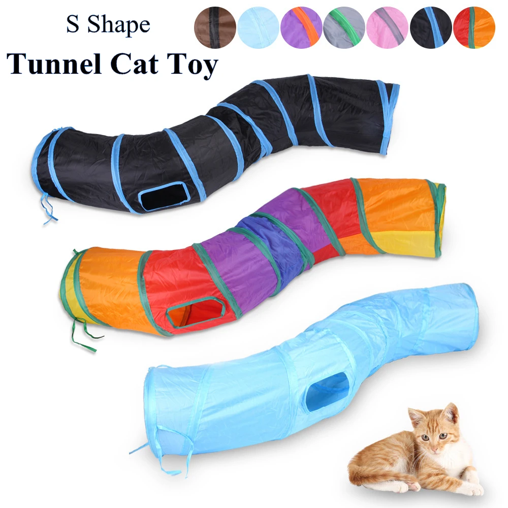 

3 Holes Cat Tunnel Toy Foldable Cat Toy Indoor Outdoor Pet Cat Training Toy for Kitty Puppy Rabbit Cat Play Toys Tube