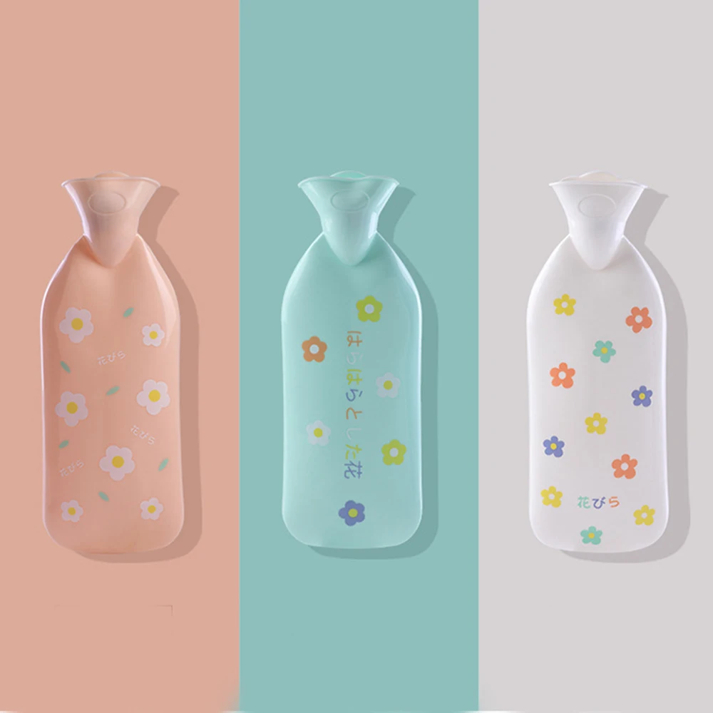 Thick Water Injection Hot Water Bottles Portable PVC Winter Warm Water Bottle Hand Warmer Girls Pocket Hand Feet Hot Water Bag O