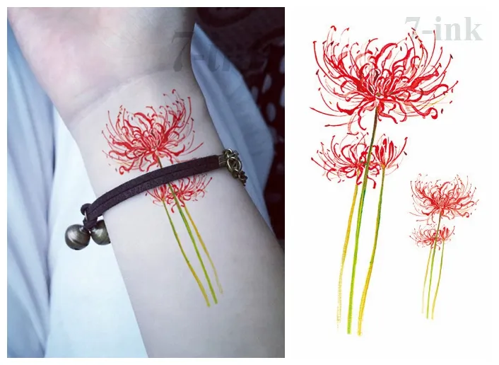 Buy 10 pcs Red Spider Lily Tattoos Set  neartattoos