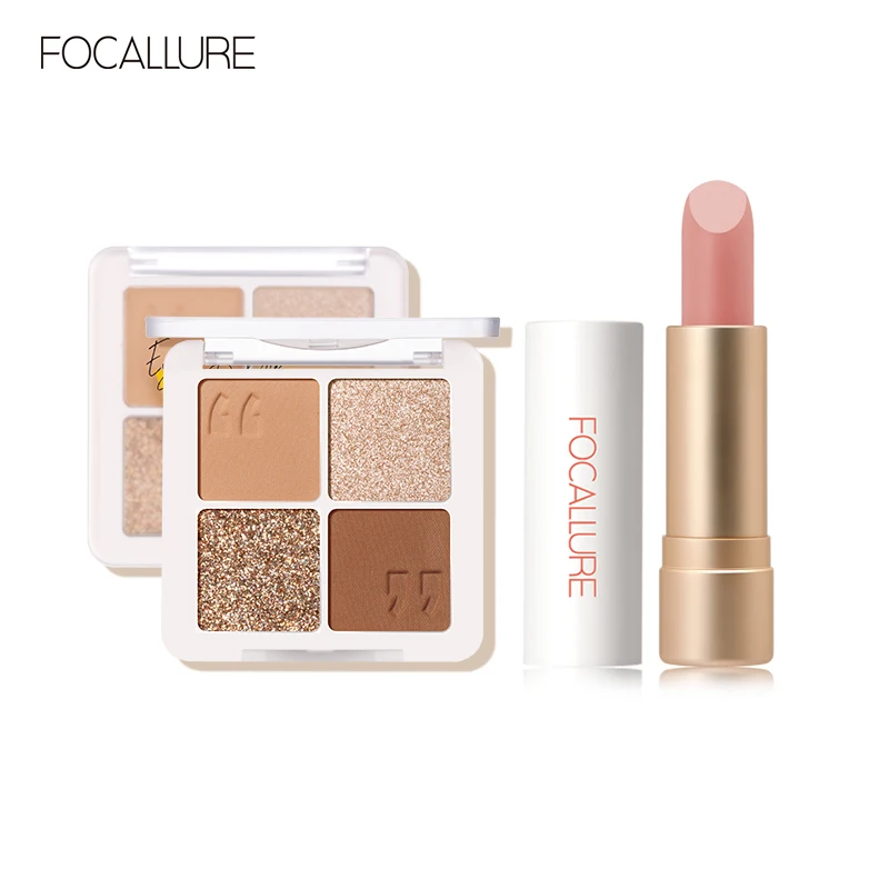 FOCALLURE Косметика 2 шт. набор для макияжа губная помада тени век Палитра