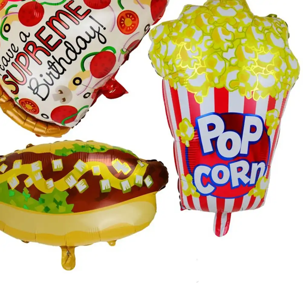 5 pcs pop corn balloons decorative exquisite aluminum film