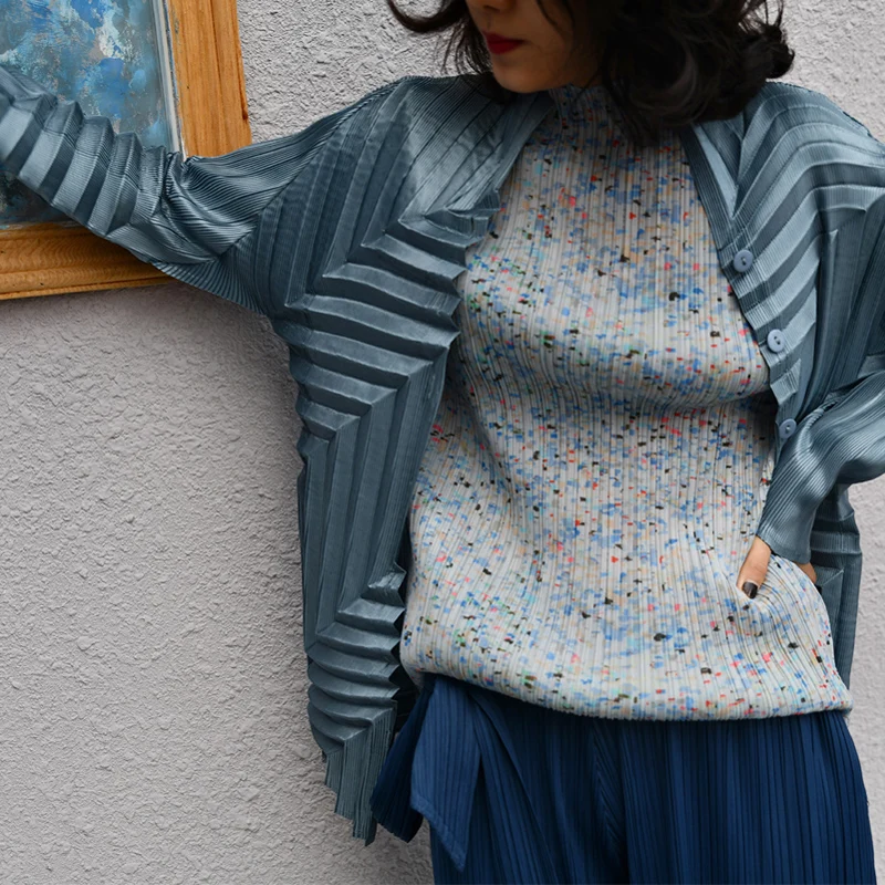 Miyake Style Designer Textured Hand Pleated