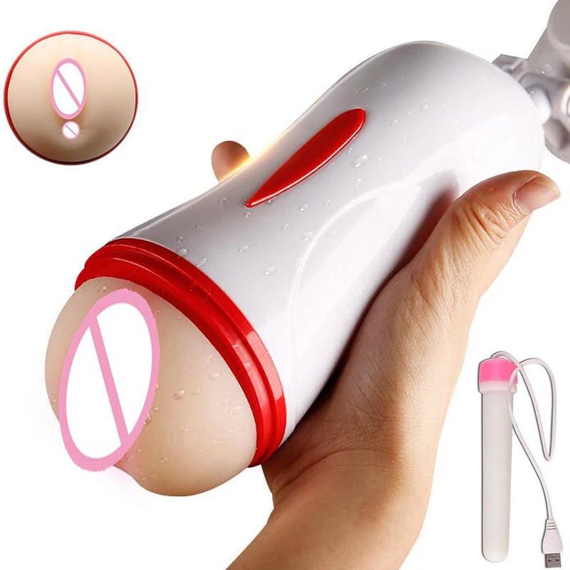Vagina anal masturbation cup Vagina real pussy Penis pump Blowjob Vibrator Male Mastrubator for man masturbardor masculino 1