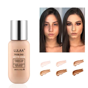 

Professional Full Coverage Liquid Foundation Face Base Makeup Natural Color Concealer Whitening Lasting Primer Makeup