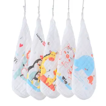 

5pcs/lot 6 Layers Water Washing Handkerchief Newborn Baby Face Towels Nursing Towel Size 30*30cm