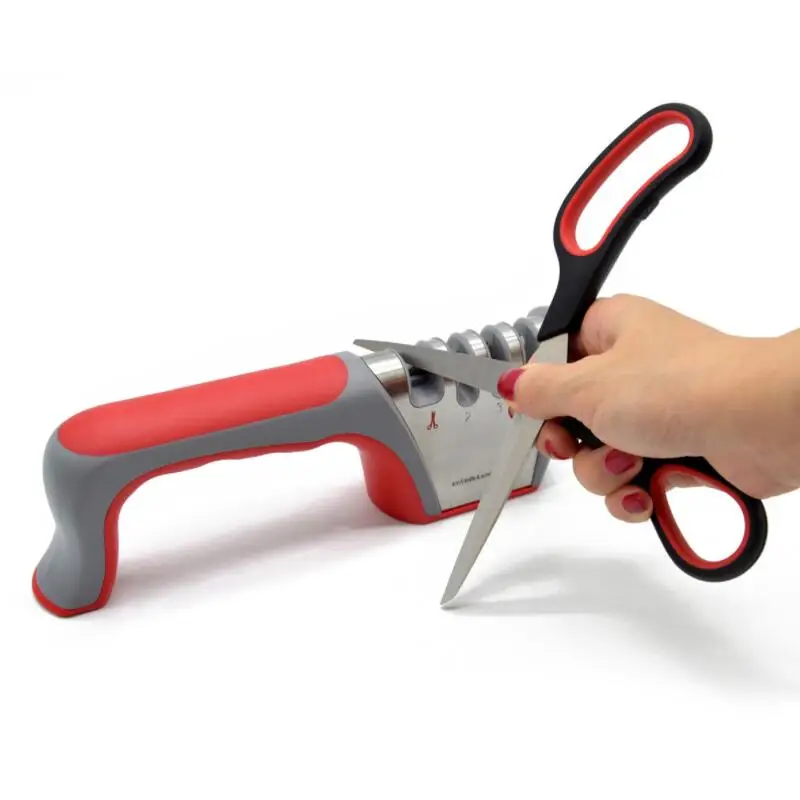 Sharpener 4 Professional Kitchen Grindstone Scissors Knife Tungsten Diamond Ceramic Tool | Дом и сад