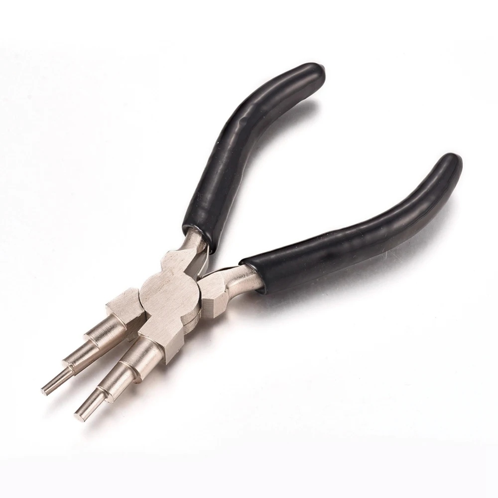 

DIY Jewelry Tool with Carbon Steel 6-Step Multi-Size Wire Looping Wire Wrapping Pliers with Plastic Handle for jewelry making