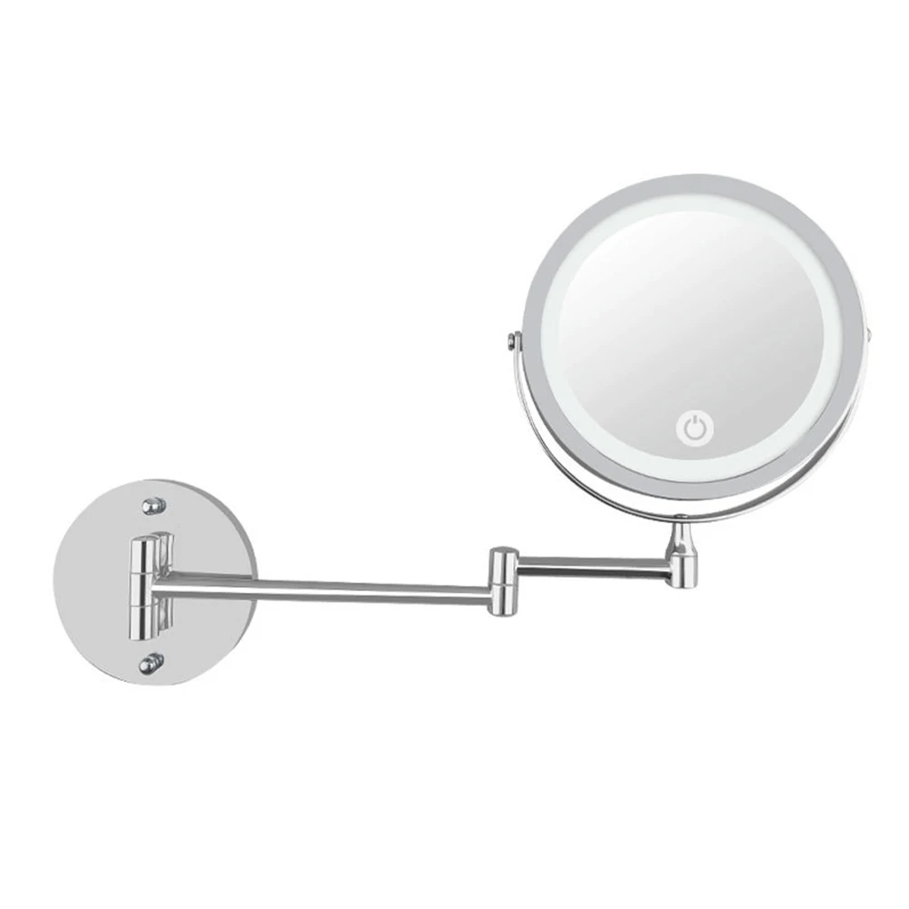 LED Double Sided Makeup Vanity Mirror Wall Mount 10x Magnification Swivel Extension FP8 | Обустройство дома