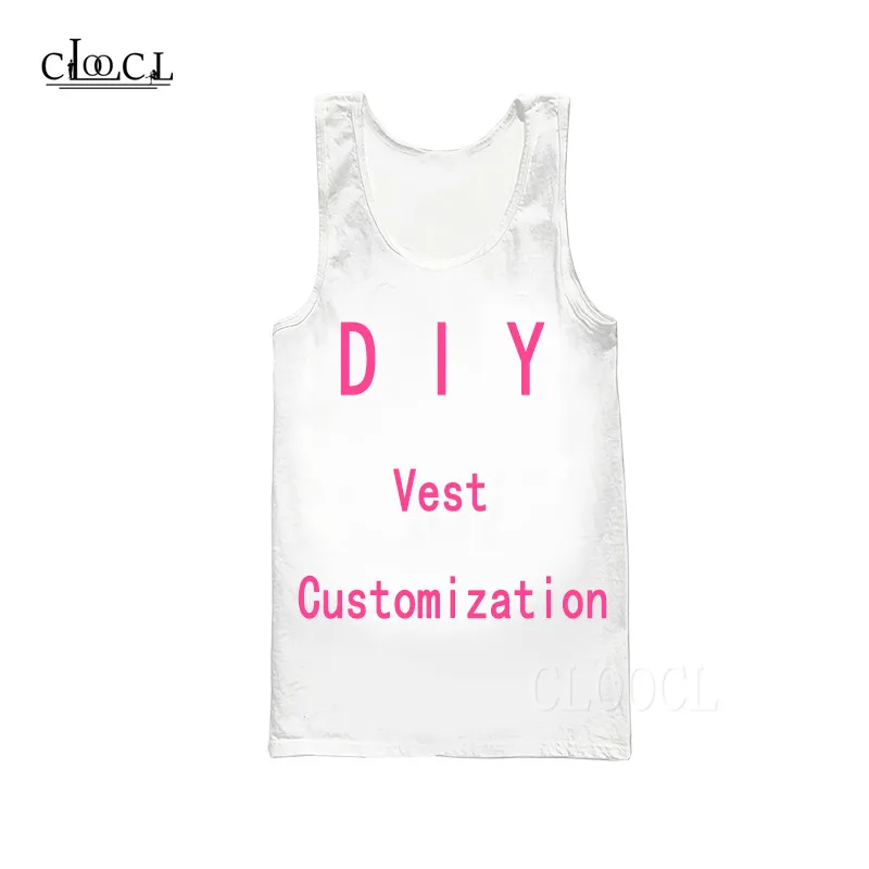 

DIY Personalized Design Tank Top Fashion Casual Completely Custom Picture/Anime 3D Print Unisex Bodybuilding Vest DIY Customize