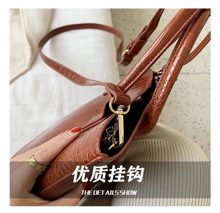 Classic Crocodile patter Tote bag New High Quality PU Leather Women's Designer Handbag High capacity Shoulder Messenger Bag