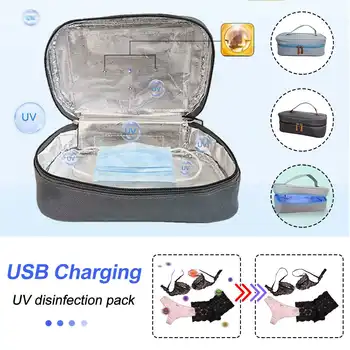 

Led Disinfection Bag UVc Sterilizer Bag For Mask Phone Watch Feeding Bottle Towels Cleaner Storage Portable Usb Interface UV