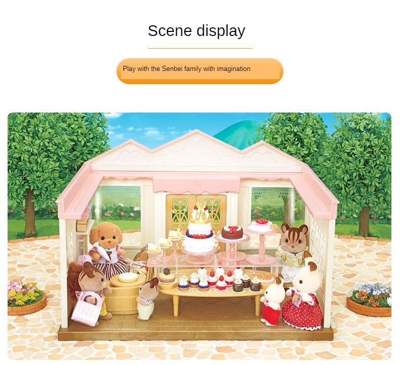 Semipkg дети Sylvanian Families игрушка-стиль торт магазин девушки игровой дом модель кукла игрушка 5263