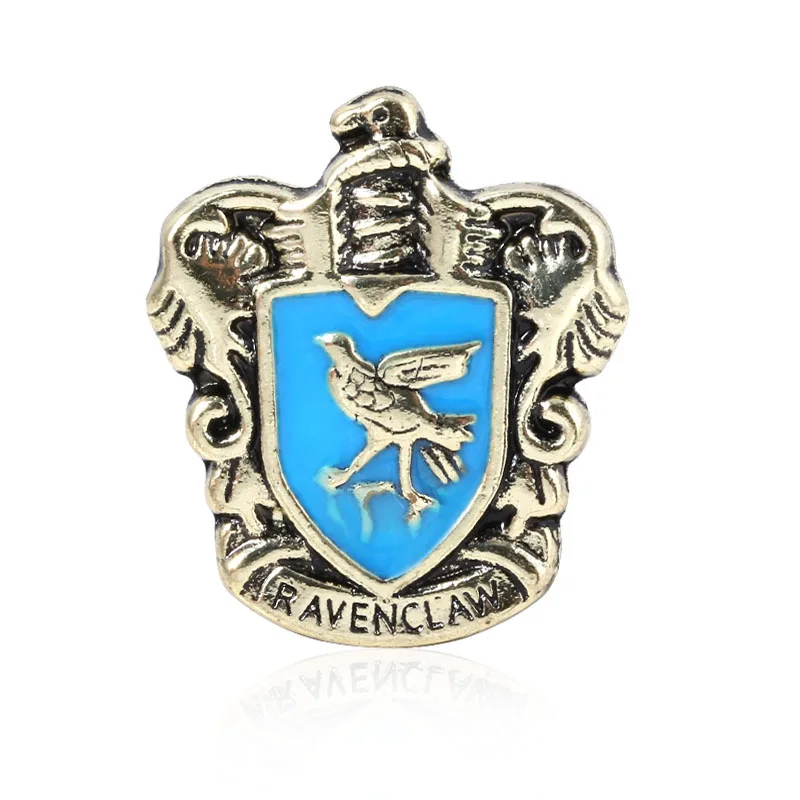 SG модные ювелирные изделия Хогвартс Слизерин Гриффиндор Ravenclaw Hufflepuff школьный значок брошь для женщин и мужчин ювелирные изделия - Окраска металла: X09