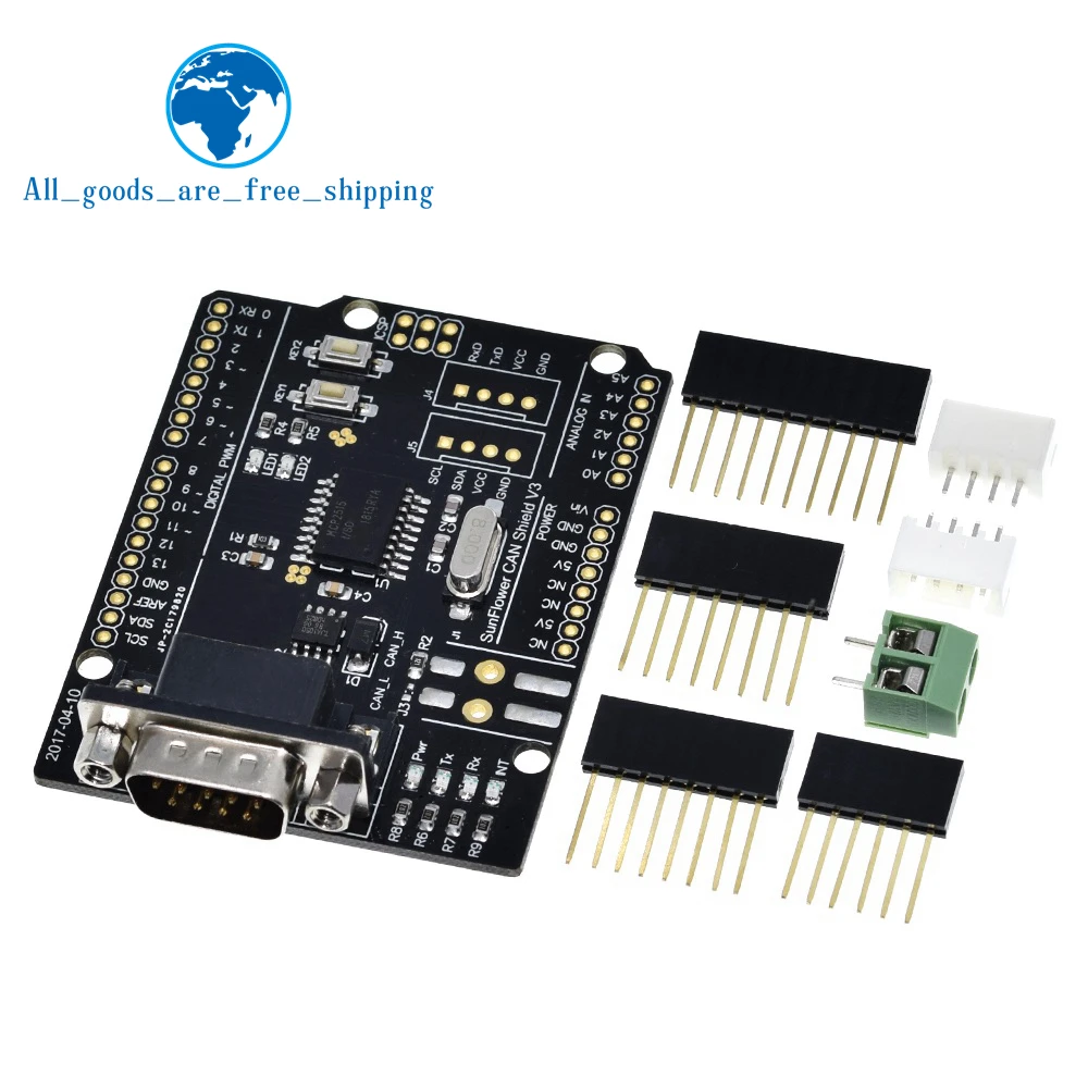 Завеса MCP2515 подключению Can-шины Щит Модуль SUB-D разъем Стандартный UART IIC SPI