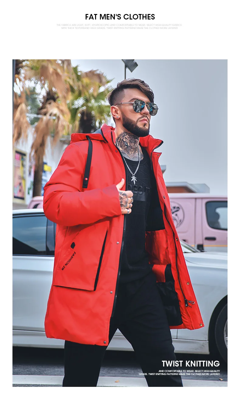 FAXIKA мужская одежда han edition tide big yards хлопковая стеганая одежда палочка сумка с принтом удобрения для увеличения жира зимняя co