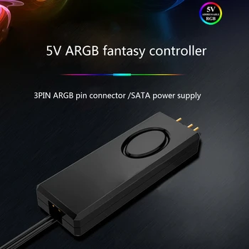 

ARGB Controller Remote Control 5V 3Pin SATA Power Supply Memory LED Light Stripe for Computer PC Case