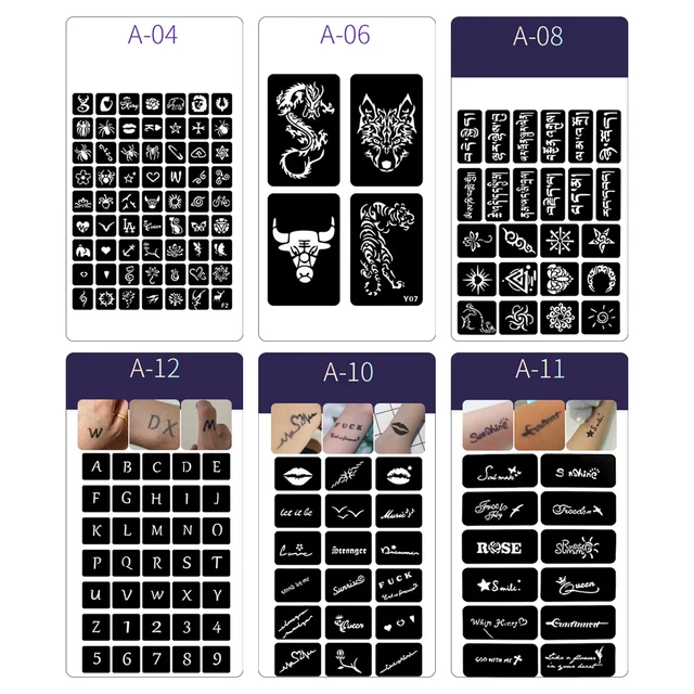 1 set Temporary Tattoo Body Paint Kit Makeup Supplies Natural